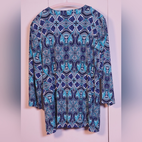 Easywear by Chico's Top Size 3 XL Single Button Closure Three Quarter Cardigan - Picture 10 of 11